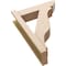 Ekena Millwork 6-in W x 20-in D x 28-in H Funston Slat Rough Cedar Woodgrain TimberThane Outlooker, Primed Tan OUTUR060X20X28FST24RCPR - alternate 4